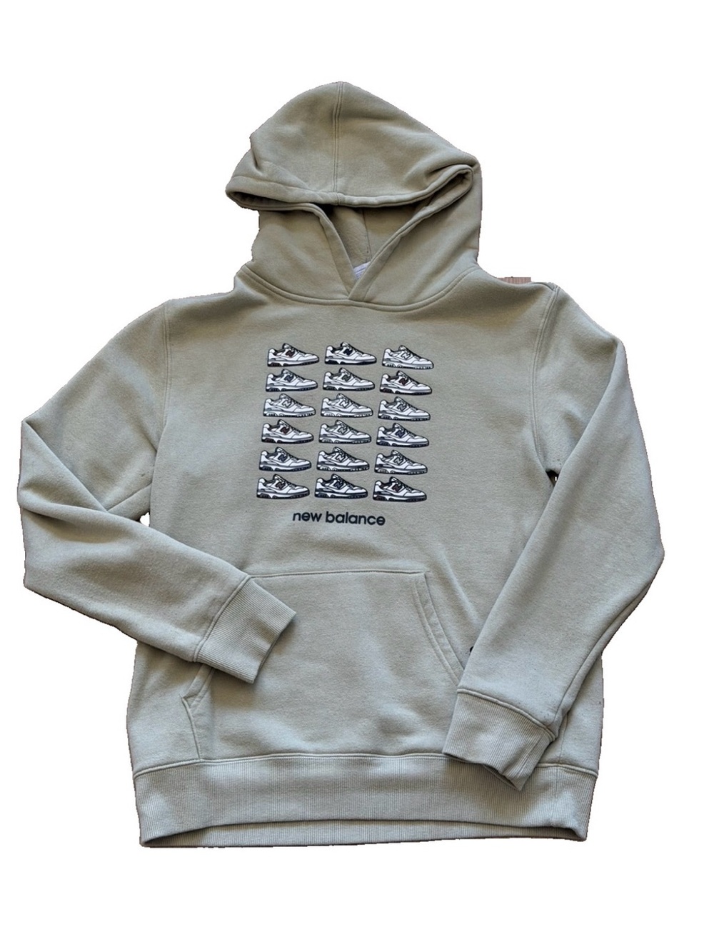 New Balance Men's Sage Green Hoodie with Sneaker Motif